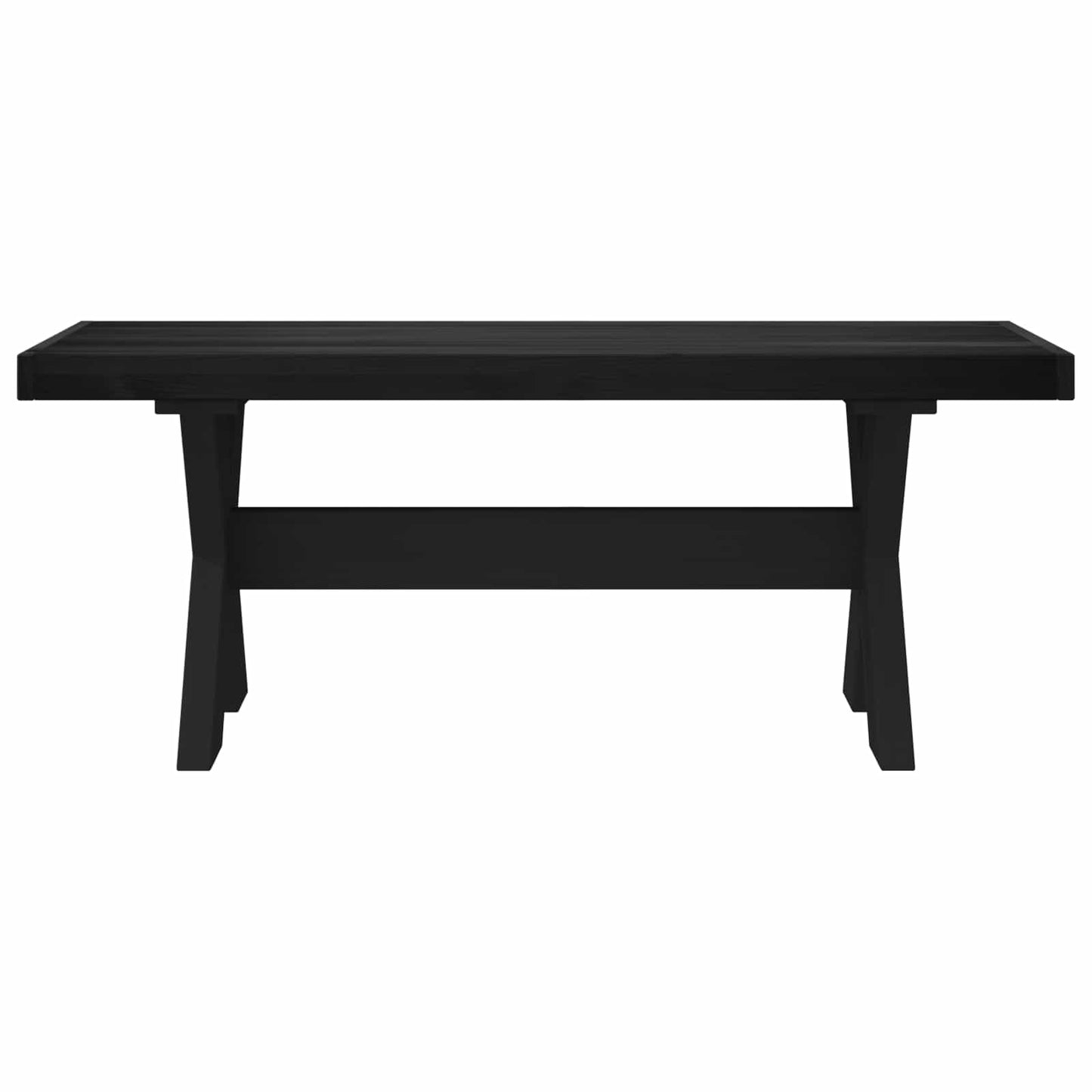 vidaXL Dining Bench NOAIN 120 x 41 x 45 cm Solid Pine Wood Black