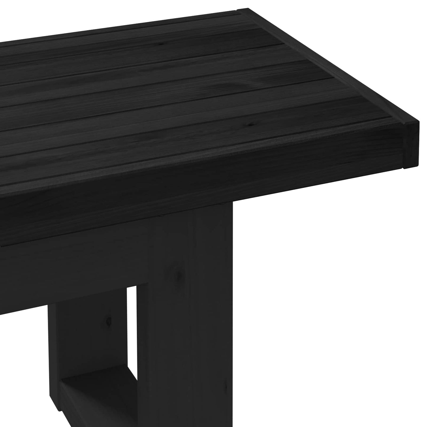 vidaXL Dining Bench NOAIN 120 x 41 x 45 cm Solid Pine Wood Black