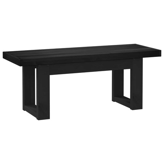 vidaXL Dining Bench NOAIN 120 x 41 x 45 cm Solid Pine Wood Black