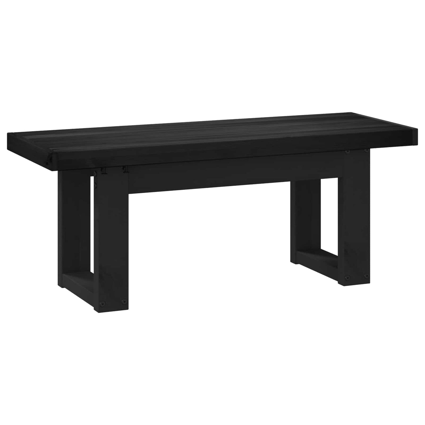 vidaXL Dining Bench NOAIN 120 x 41 x 45 cm Solid Pine Wood Black