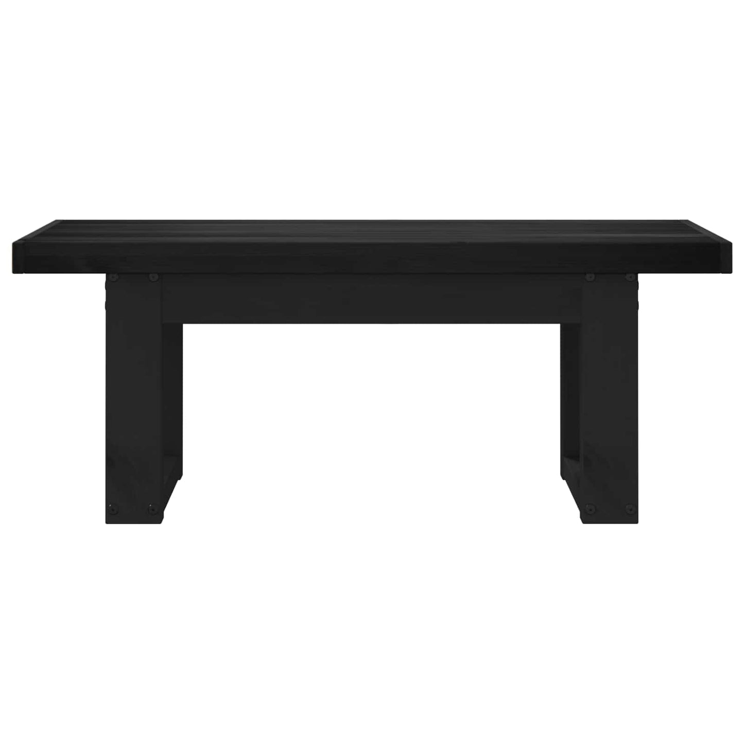 vidaXL Dining Bench NOAIN 120 x 41 x 45 cm Solid Pine Wood Black