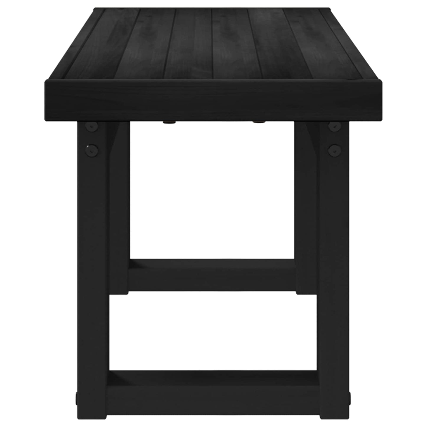 vidaXL Dining Bench NOAIN 120 x 41 x 45 cm Solid Pine Wood Black