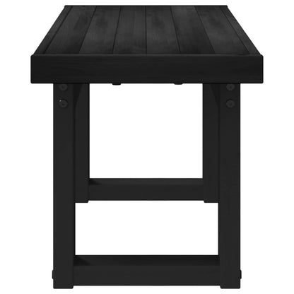 vidaXL Dining Bench NOAIN 120 x 41 x 45 cm Solid Pine Wood Black