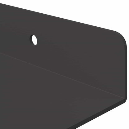 vidaXL Floating Shelf 3 pcs Black 40 x 9 x 2.5 cm Steel