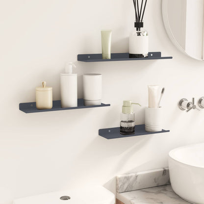 vidaXL Floating Shelf 3 pcs Anthracite 40 x 9 x 2.5 cm Steel