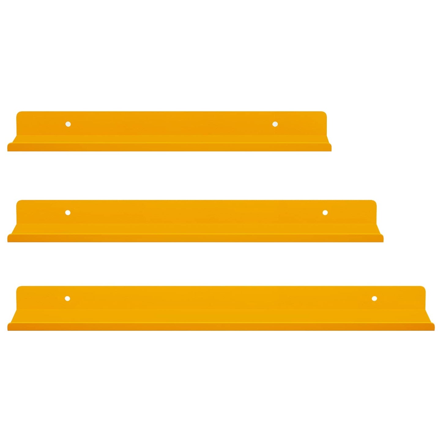 vidaXL Floating Shelf 3 pcs Mustard Yellow 40 x 9 x 2.5 cm Steel