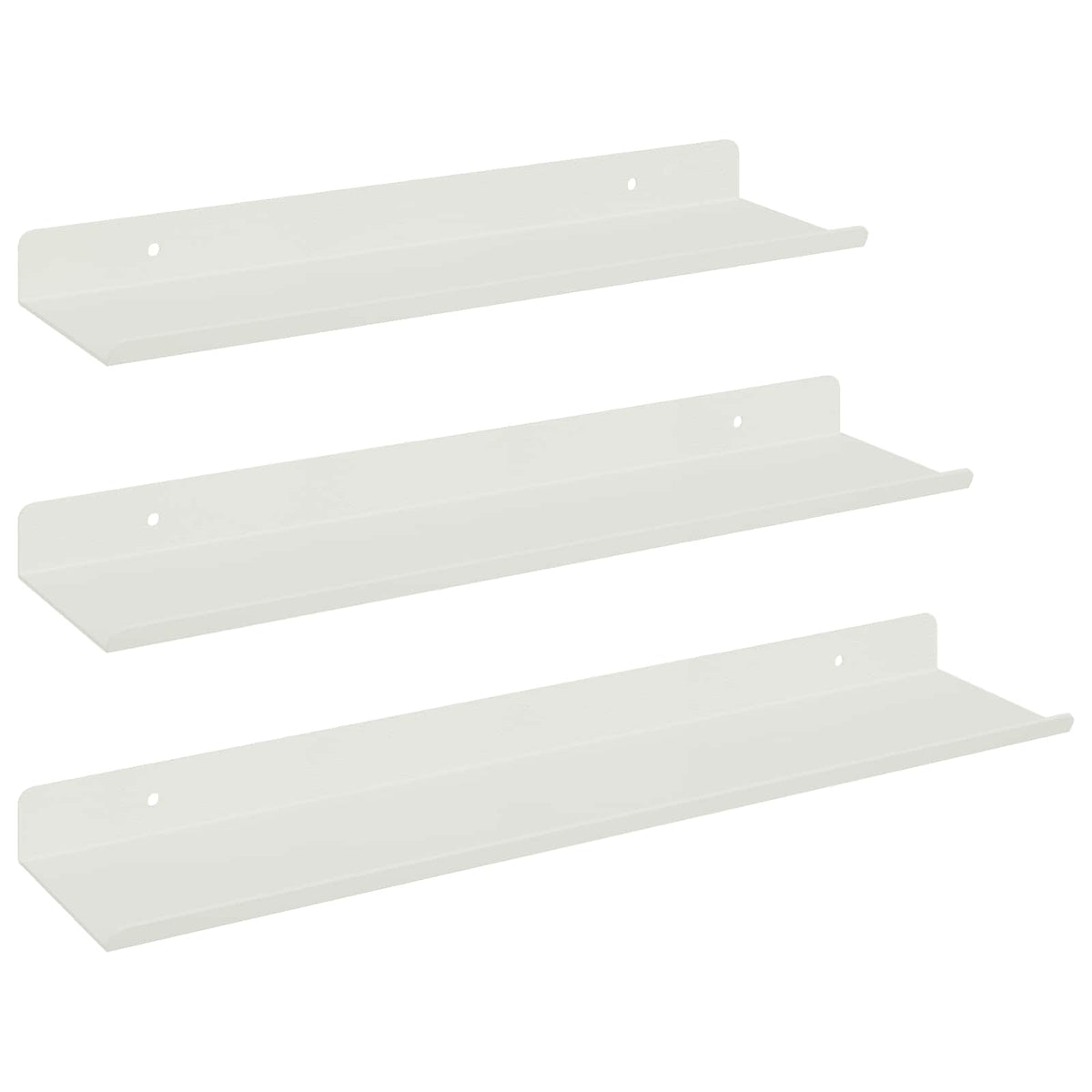 vidaXL Floating Shelf 3 pcs White 40 x 9 x 2.5 cm Steel