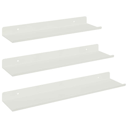 vidaXL Floating Shelf 3 pcs White 40 x 9 x 2.5 cm Steel
