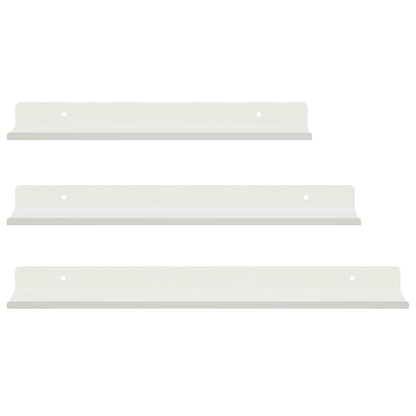 vidaXL Floating Shelf 3 pcs White 40 x 9 x 2.5 cm Steel