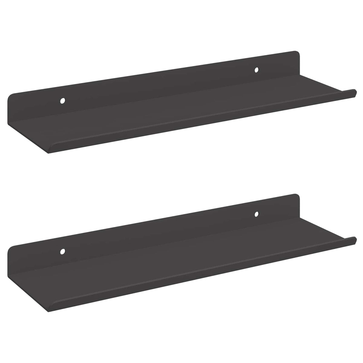 vidaXL Floating Shelf 2 pcs Black 30 x 9 x 2.5 cm Steel