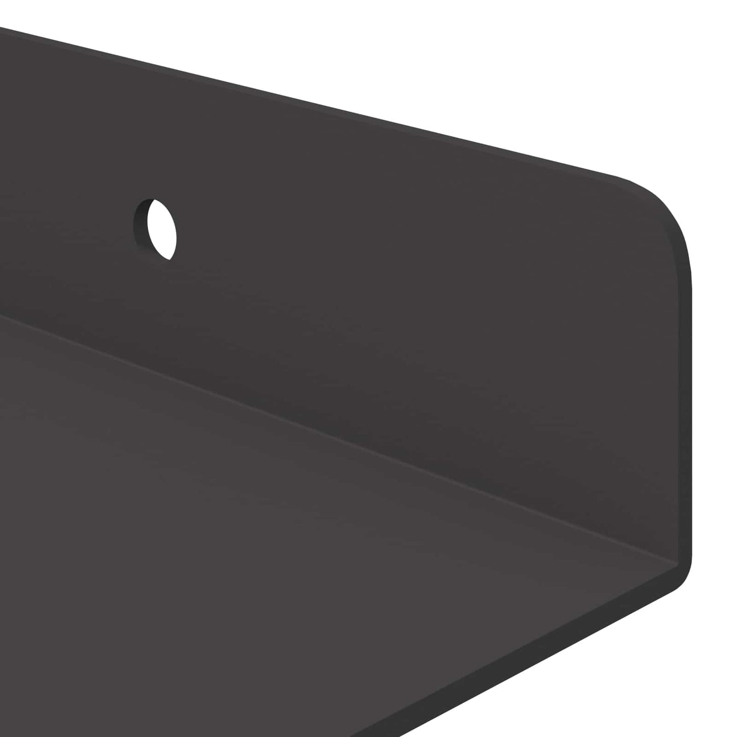 vidaXL Floating Shelf 4 pcs Black 30 x 9 x 2.5 cm Steel