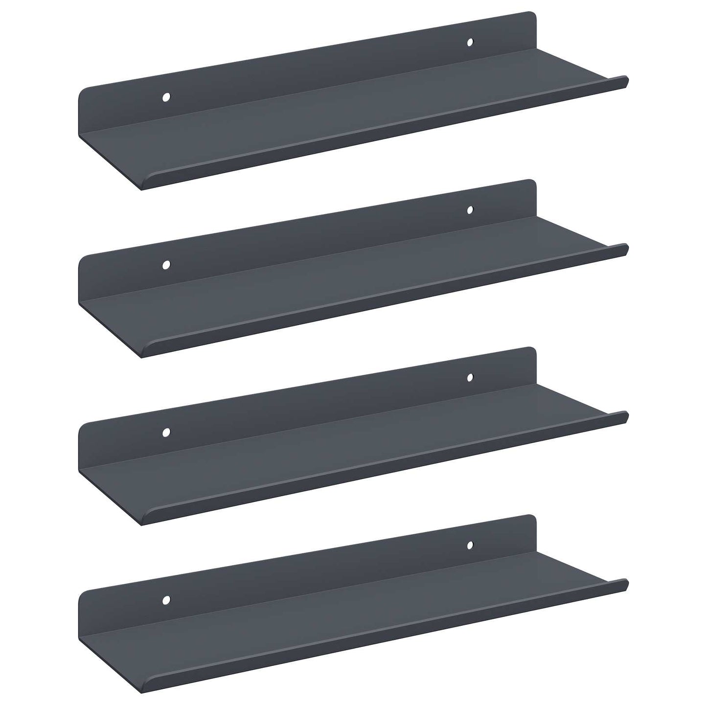 vidaXL Floating Shelf 4 pcs Anthracite 30 x 9 x 2.5 cm Steel