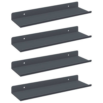 vidaXL Floating Shelf 4 pcs Anthracite 30 x 9 x 2.5 cm Steel