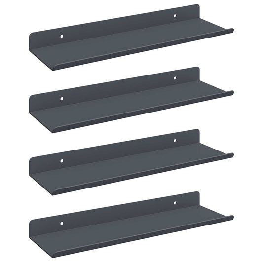 vidaXL Floating Shelf 4 pcs Anthracite 30 x 9 x 2.5 cm Steel