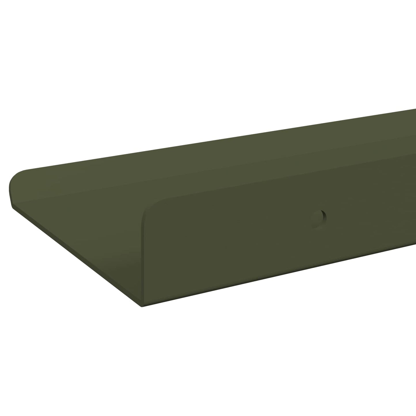 vidaXL Floating Shelf 2 pcs Olive Green 30 x 9 x 2.5 cm Steel