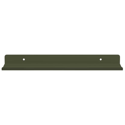 vidaXL Floating Shelf 2 pcs Olive Green 30 x 9 x 2.5 cm Steel