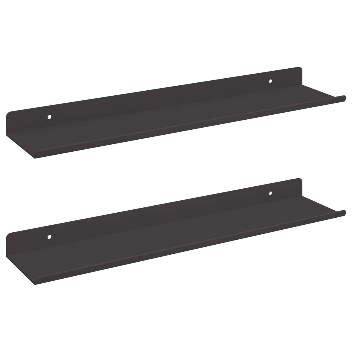 vidaXL Floating Shelf 2 pcs Black 40 x 9 x 2.5 cm Steel