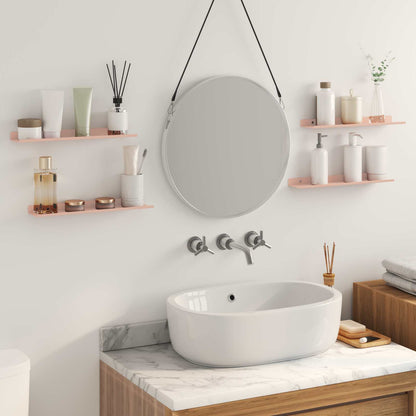 vidaXL Floating Shelf Wall-mounted 4 pcs Pink 40 x 8.5 x 2.5 cm Steel
