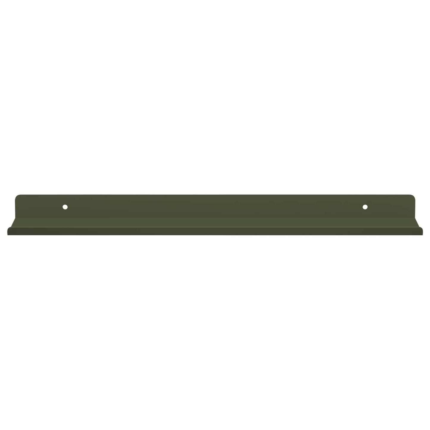 vidaXL Floating Shelf 2 pcs Olive Green 40 x 8.5 x 2.5 cm Steel