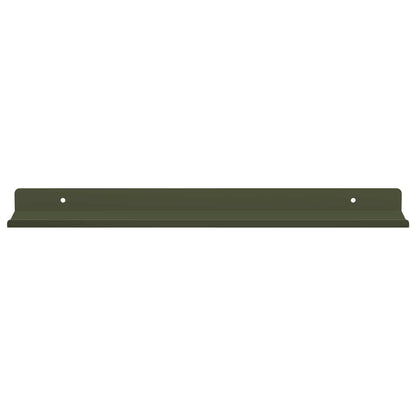 vidaXL Floating Shelf 2 pcs Olive Green 40 x 8.5 x 2.5 cm Steel