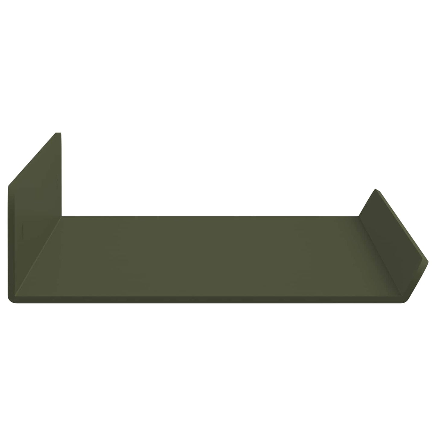vidaXL Floating Shelf 2 pcs Olive Green 40 x 8.5 x 2.5 cm Steel