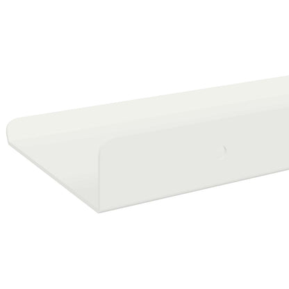 vidaXL Floating Shelf Wall-mounted 2 pcs White 40 x 8.5 x 2.5 cm Steel