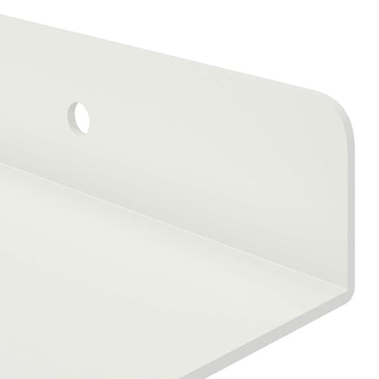 vidaXL Floating Shelf Wall-mounted 4 pcs White 40 x 8.5 x 2.5 cm Steel