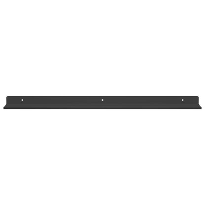 vidaXL Floating Shelf 2 pcs Black 60 x 9 x 2.5 cm Steel