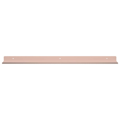 vidaXL Floating Shelf Wall-mounted 2 pcs Pink 60 x 8.5 x 2.5 cm Steel