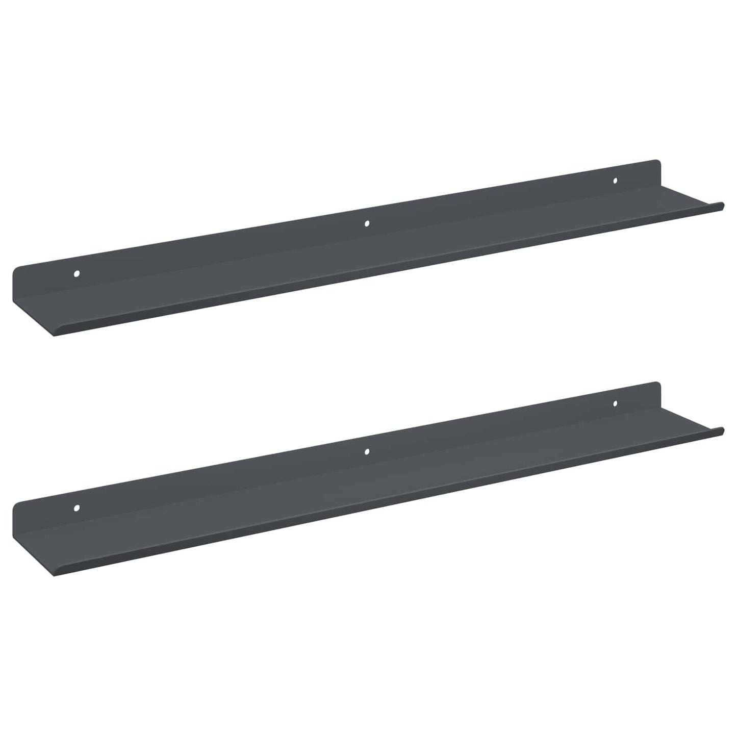 vidaXL Floating Shelf 2 pcs Anthracite 60 x 8.5 x 2.5 cm Steel