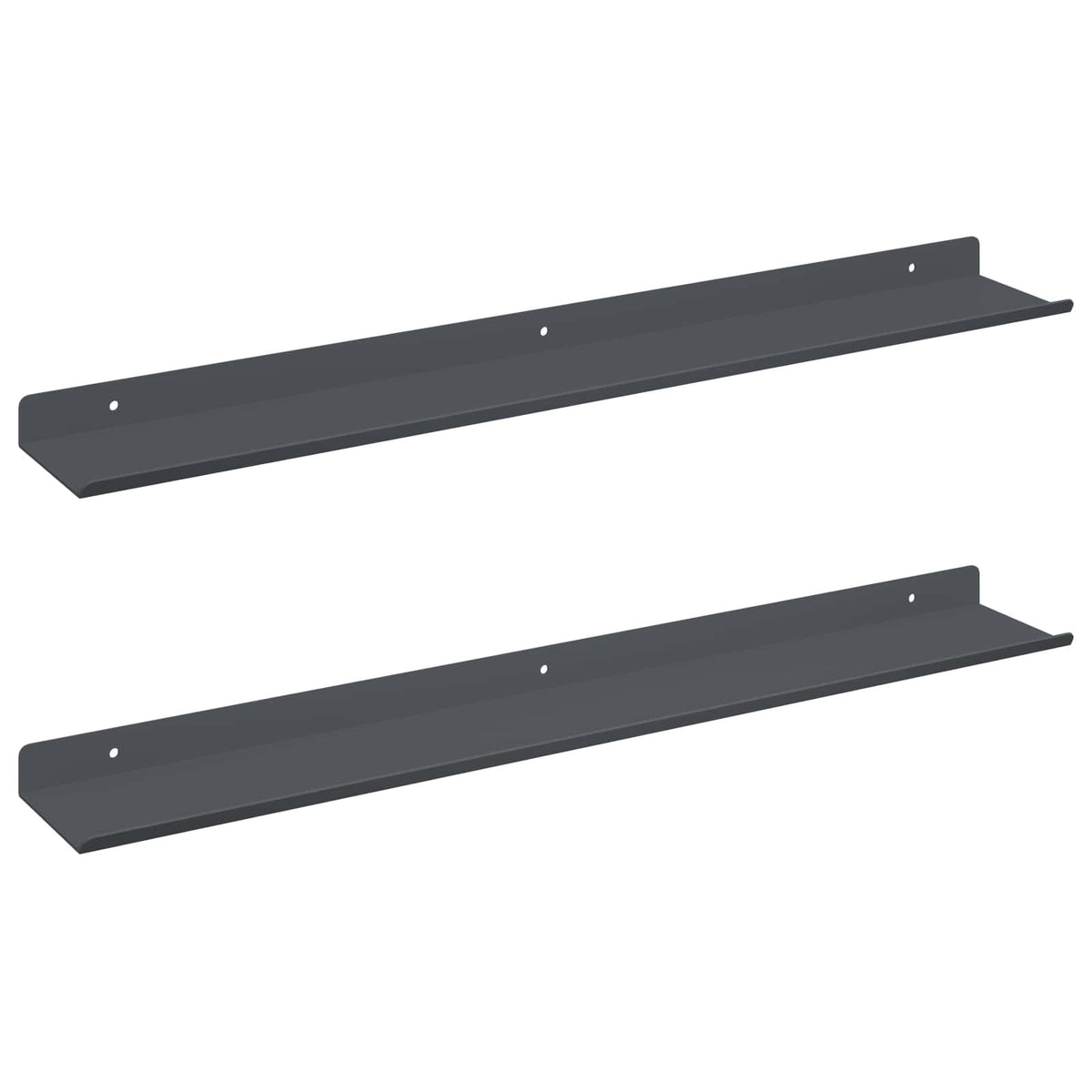 vidaXL Floating Shelf 2 pcs Anthracite 60 x 8.5 x 2.5 cm Steel