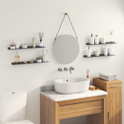 vidaXL Floating Shelf 4 pcs Anthracite 60 x 8.5 x 2.5 cm Steel