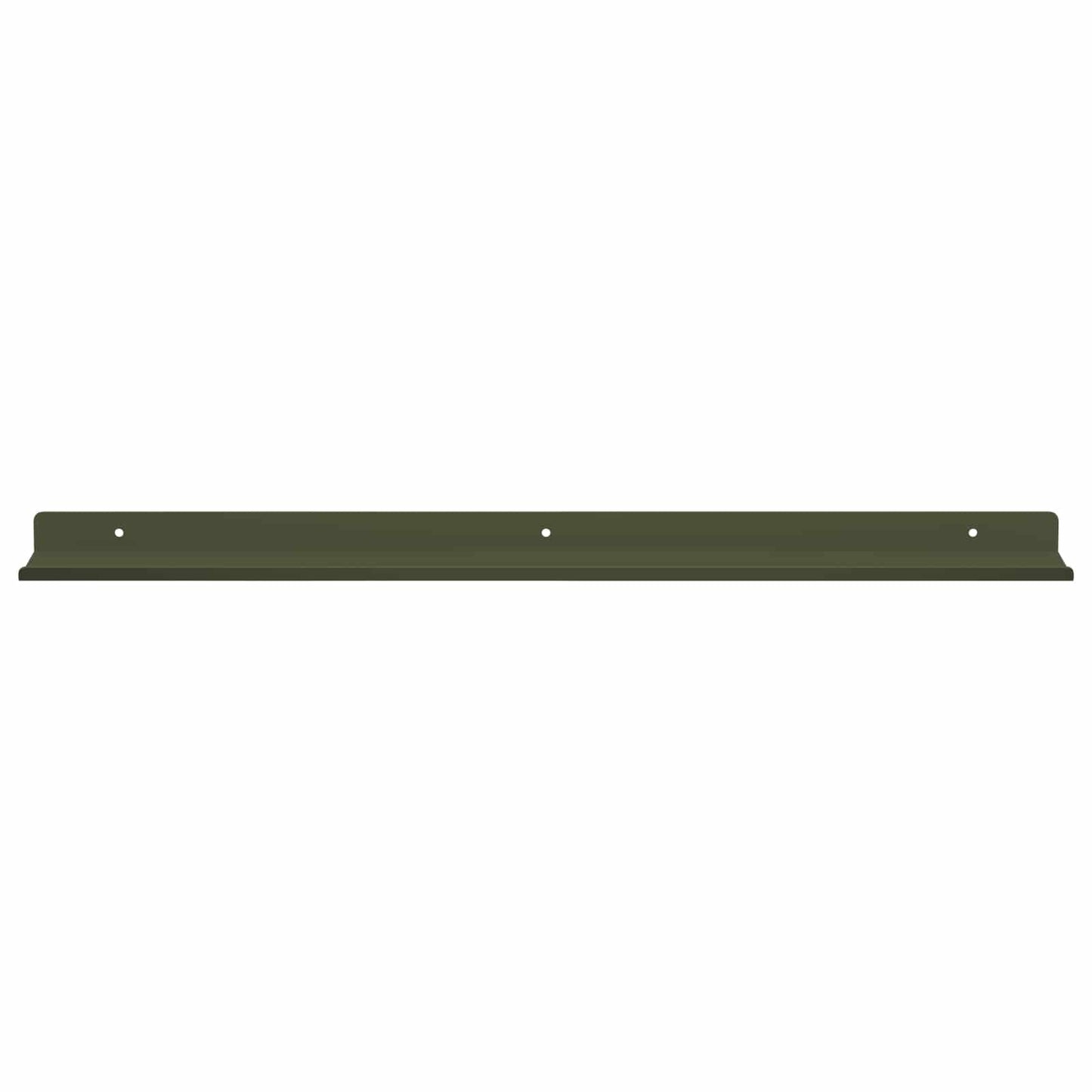 vidaXL Floating Shelf 2 pcs Olive Green 60 x 8.5 x 2.5 cm Steel