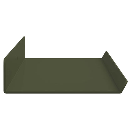 vidaXL Floating Shelf 2 pcs Olive Green 60 x 8.5 x 2.5 cm Steel
