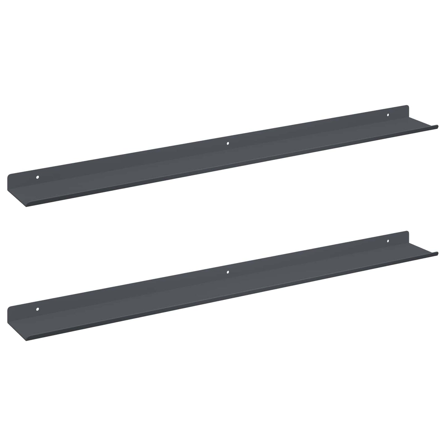 vidaXL Floating Shelf 2 pcs Anthracite 80 x 9 x 2.5 cm Steel