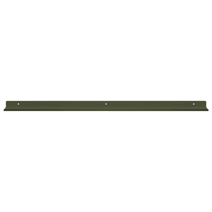 vidaXL Floating Shelf 4 pcs Olive Green 80 x 9 x 2.5 cm Steel