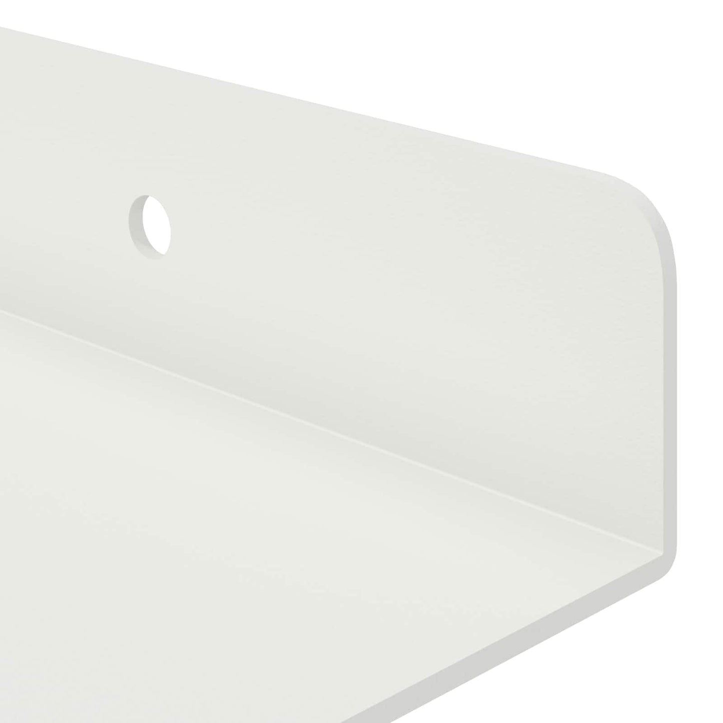 vidaXL Floating Shelf Wall-mounted 4 pcs White 80 x 9 x 2.5 cm Steel
