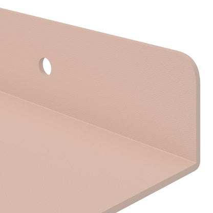 vidaXL Floating Shelf Wall-mounted 2 pcs Pink 100 x 9 x 2.5 cm Steel