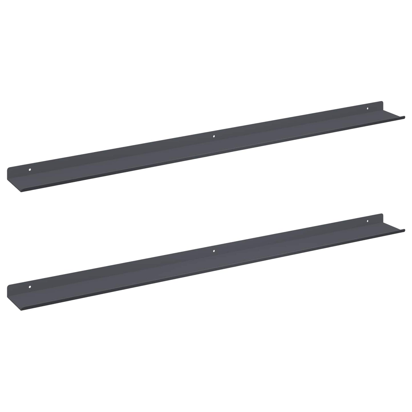 vidaXL Floating Shelf 2 pcs Anthracite 100 x 9 x 2.5 cm Steel