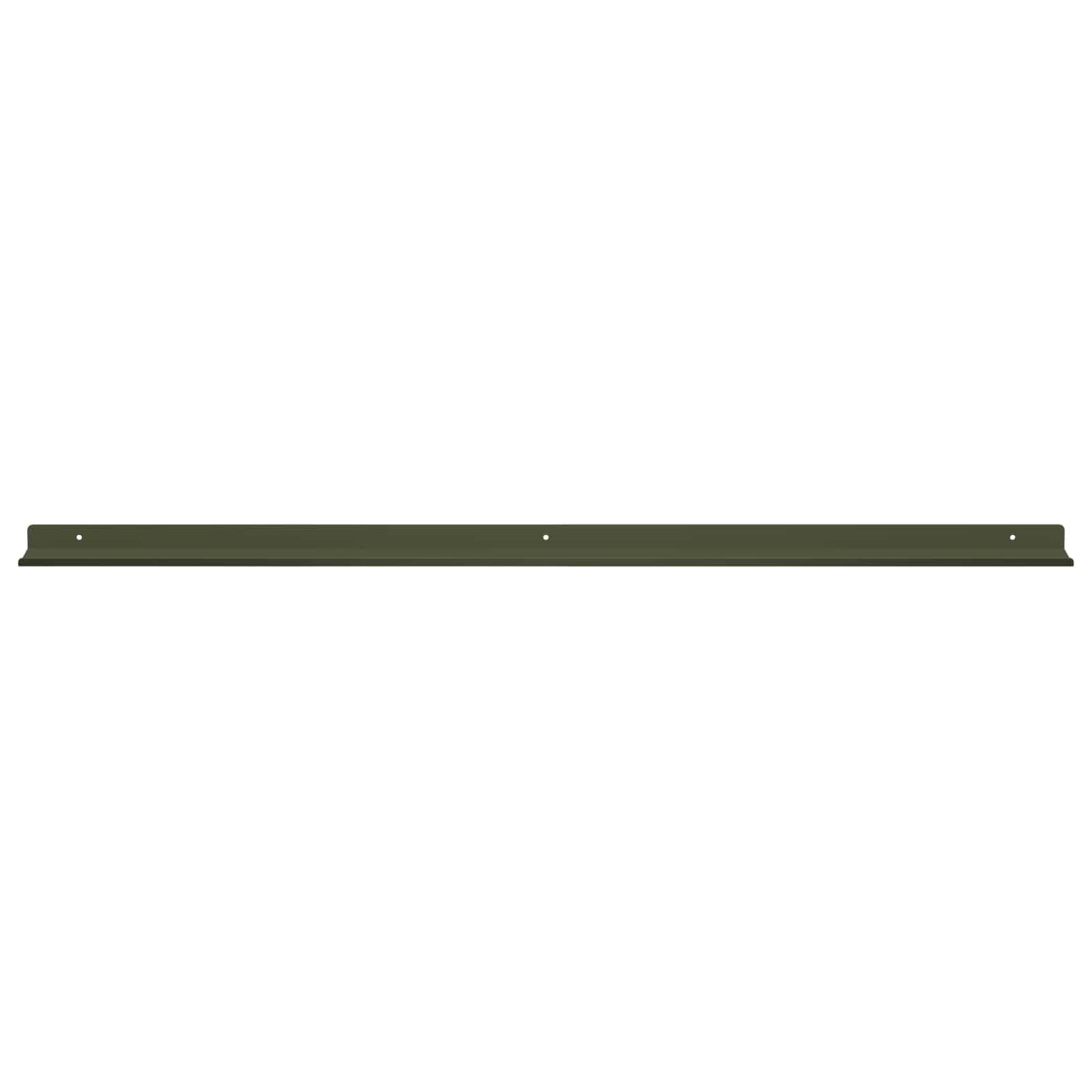 vidaXL Floating Shelf 2 pcs Olive Green 100 x 9 x 2.5 cm Steel
