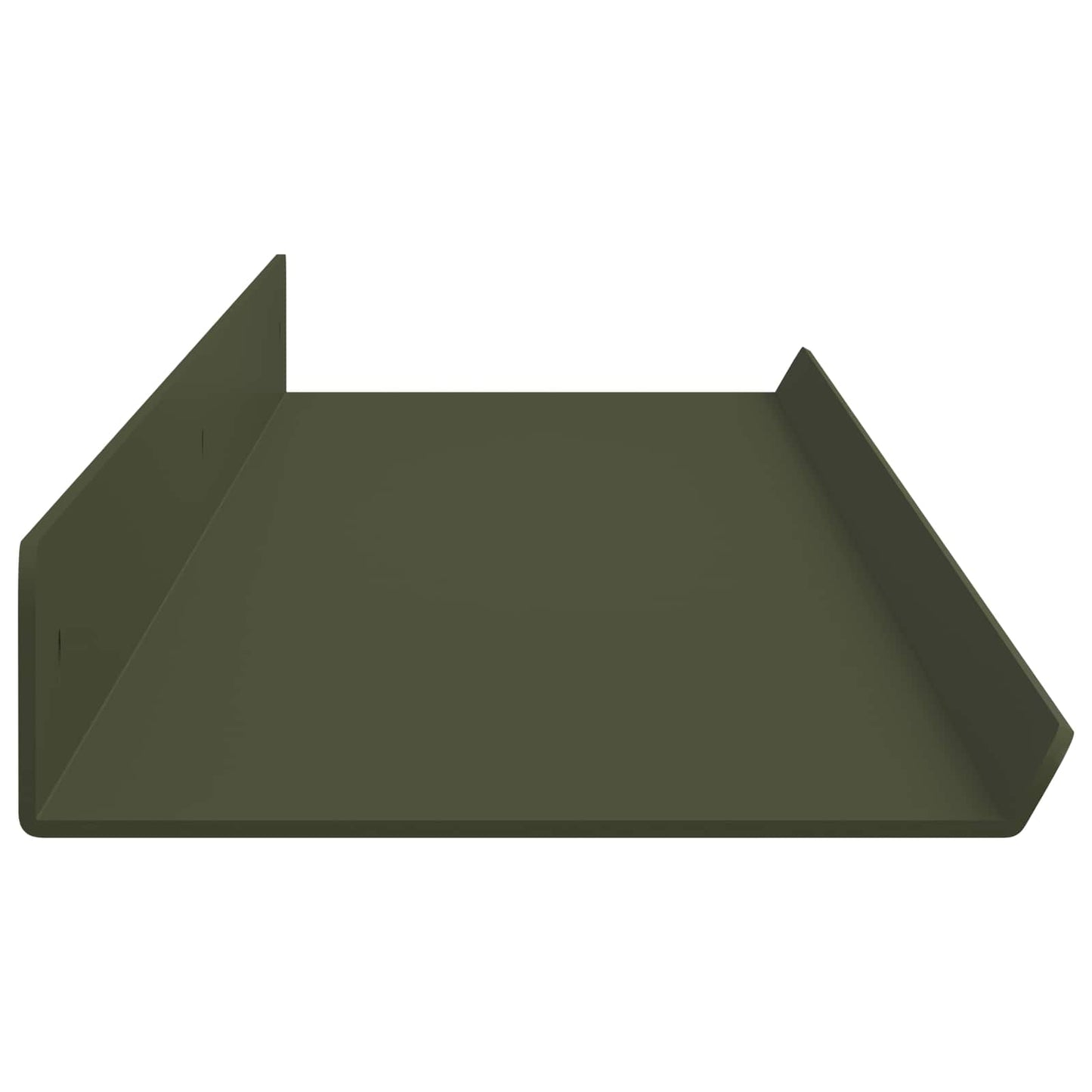 vidaXL Floating Shelf 2 pcs Olive Green 100 x 9 x 2.5 cm Steel