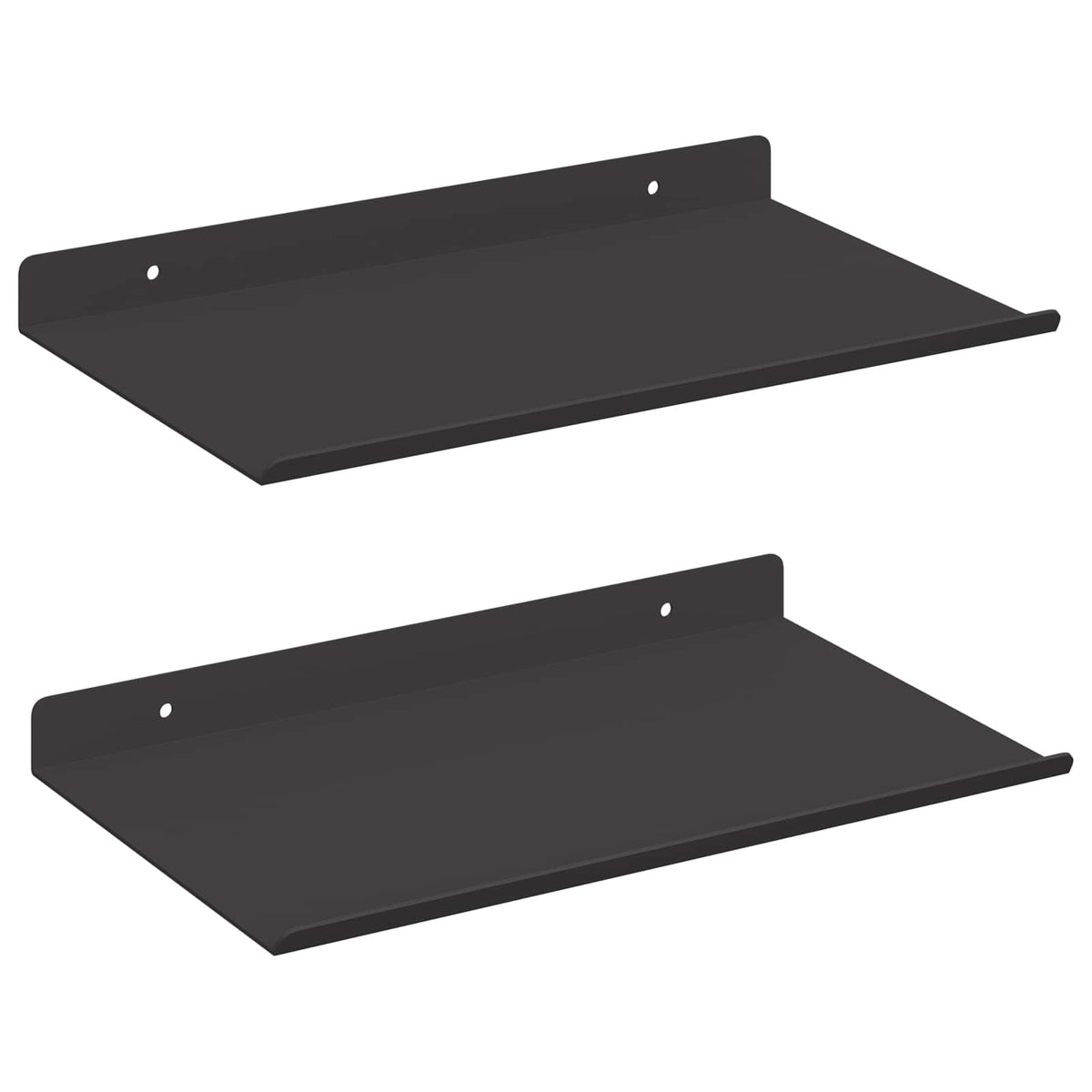 vidaXL Floating Shelf 2 pcs Black 30 x 18 x 2.5 cm Steel