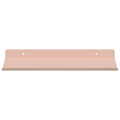 vidaXL Floating Shelf Wall-mounted 2 pcs Pink 30 x 18 x 2.5 cm Steel