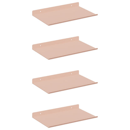 vidaXL Floating Shelf Wall-mounted 4 pcs Pink 30 x 18 x 2.5 cm Steel