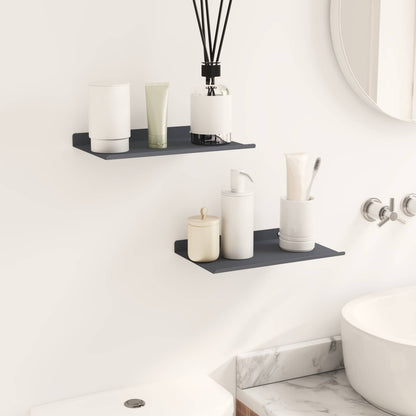 vidaXL Floating Shelf 2 pcs Anthracite 30 x 18 x 2.5 cm Steel