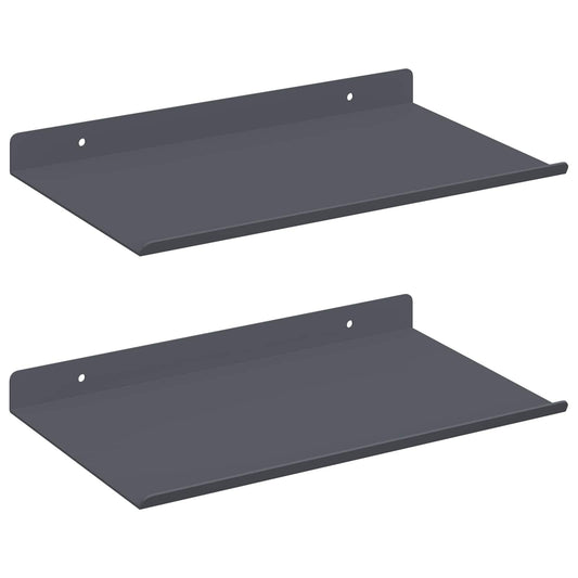 vidaXL Floating Shelf 2 pcs Anthracite 30 x 18 x 2.5 cm Steel
