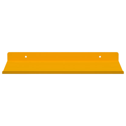 vidaXL Floating Shelf 4 pcs Mustard Yellow 30 x 18 x 2.5 cm Steel