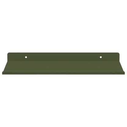 vidaXL Floating Shelf 4 pcs Olive Green 30 x 18 x 2.5 cm Steel