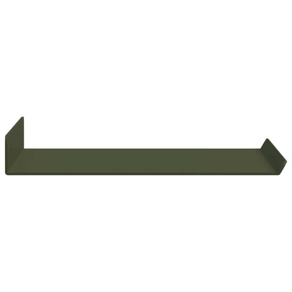 vidaXL Floating Shelf 4 pcs Olive Green 30 x 18 x 2.5 cm Steel
