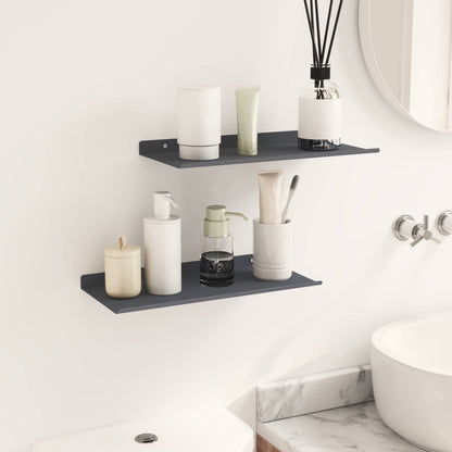 vidaXL Floating Shelf 2 pcs Anthracite 40 x 18 x 2.5 cm Steel